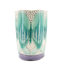 Load image into Gallery viewer, Cup 12oz - White Gold Luster Dots