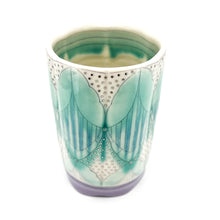 Load image into Gallery viewer, Cup 12oz - White Gold Luster Dots